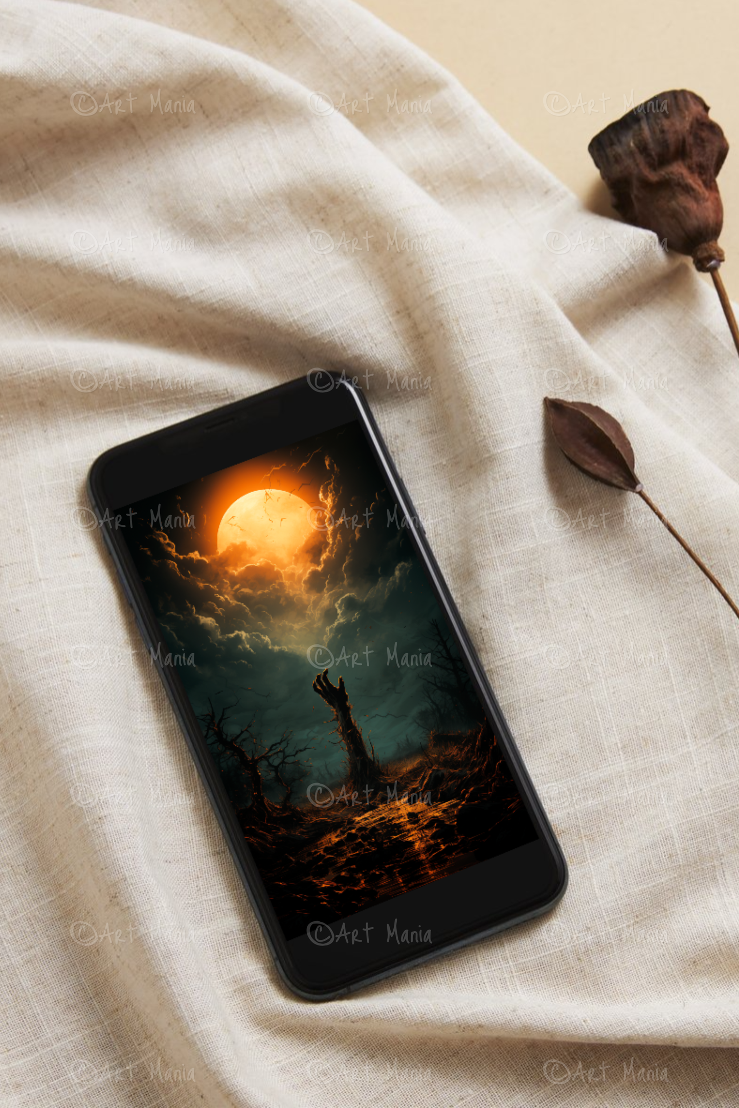 Halloween scary theme 02. Mobile wallpaper