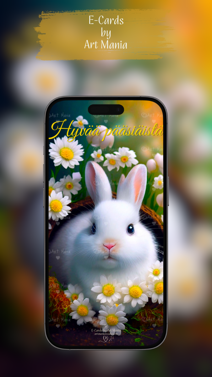 White rabbit. E-Card