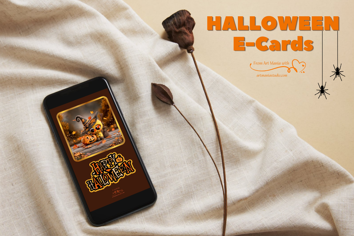 Cute Halloween. Animated E-Card