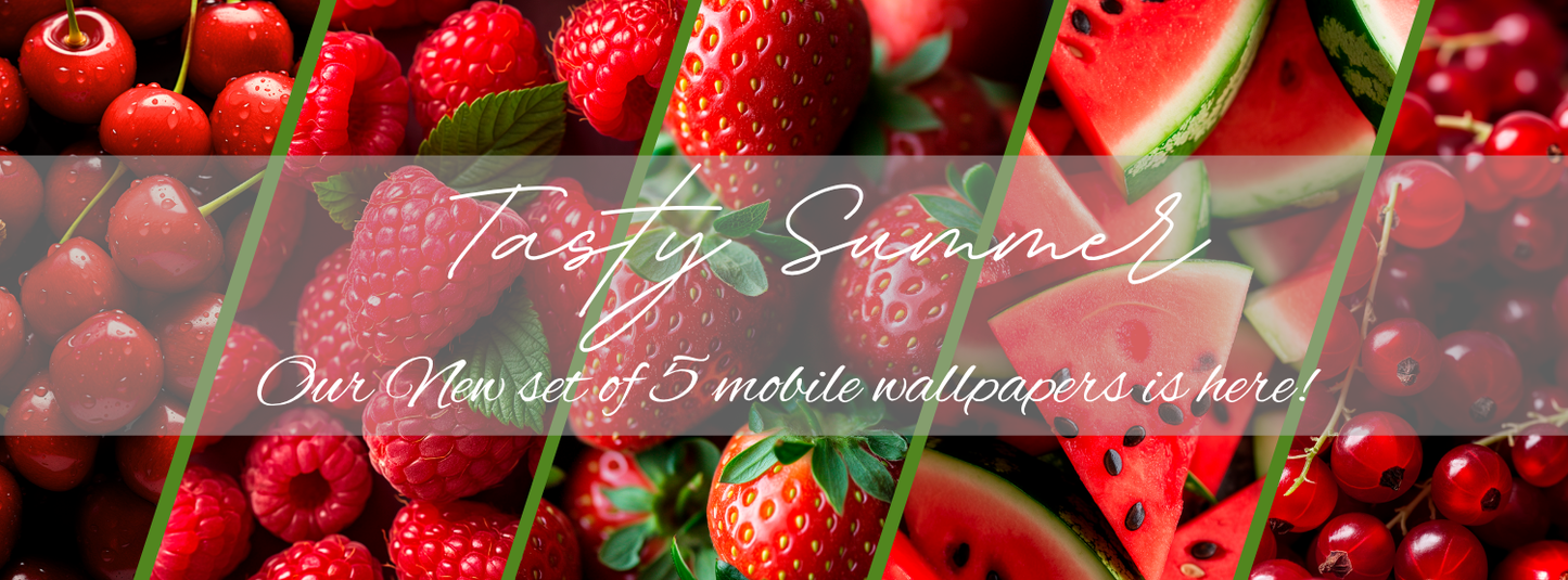 Mobile wallpapers. Tasty summer. Set of 5 pcs