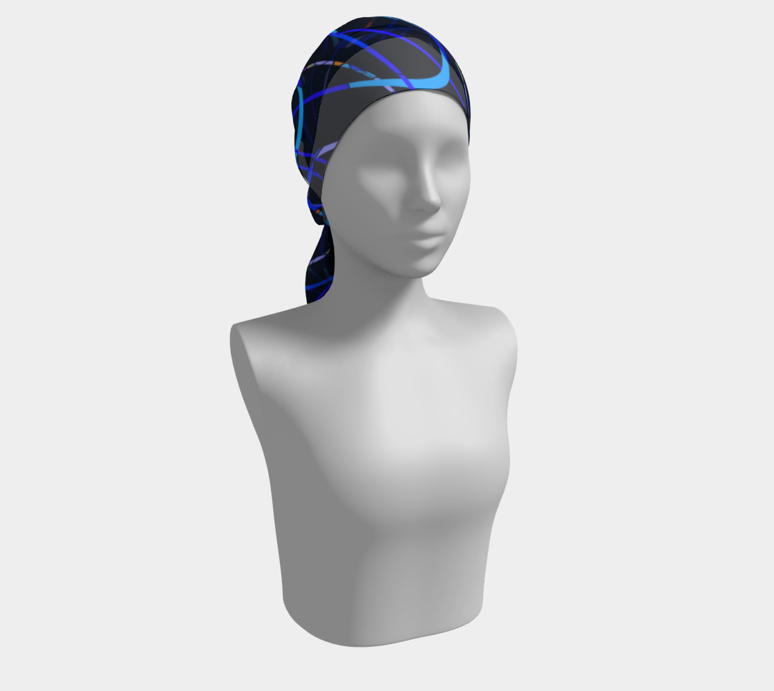 Colorful lines. Blue Long Scarf - Exclusive design by Art Mania!