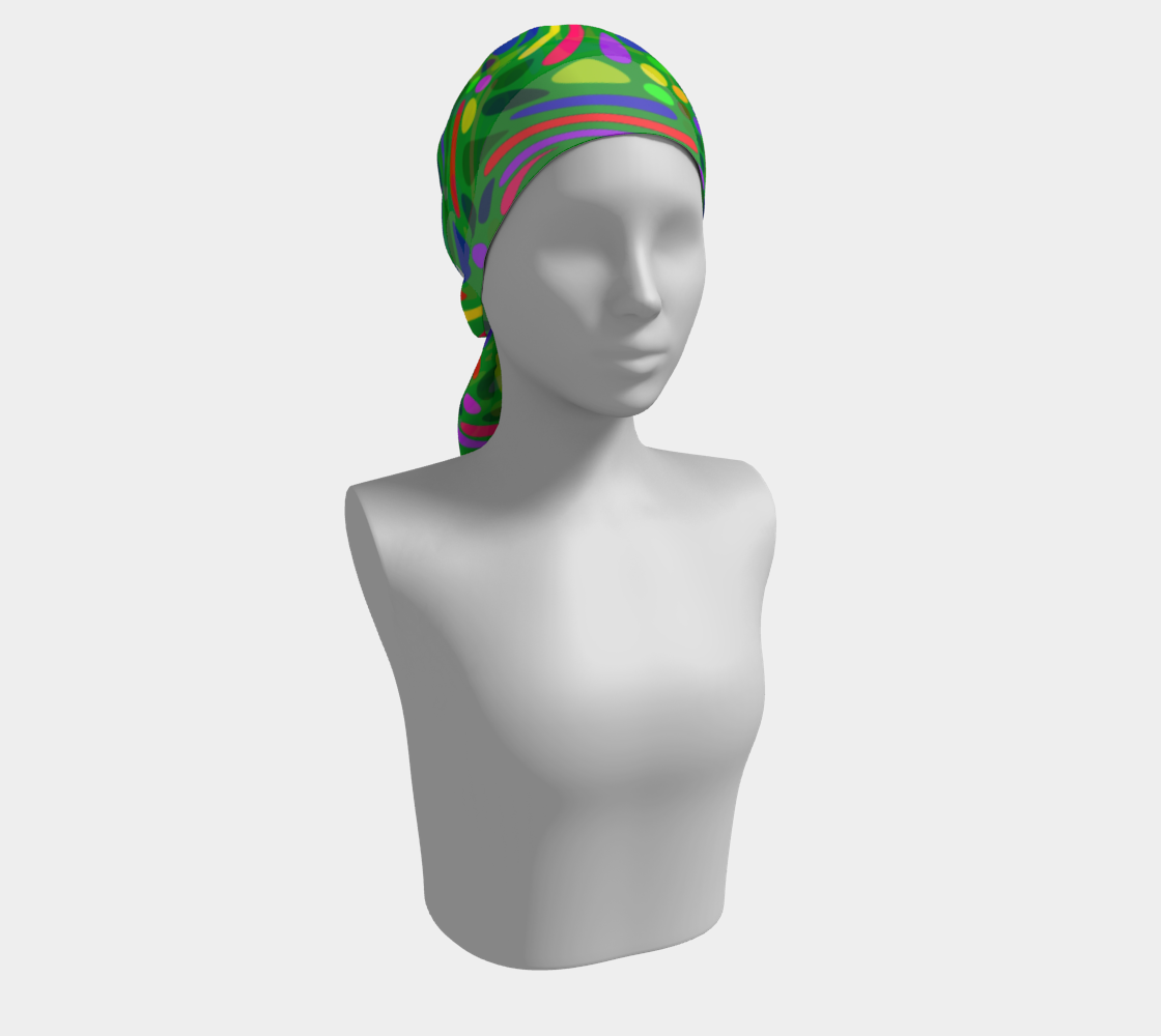 Happy summer. Green Long Scarf - Exclusive design by Art Mania!