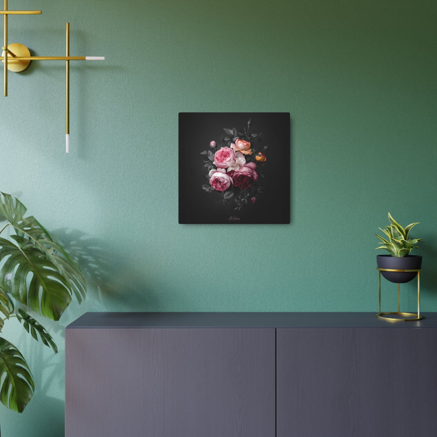 Pink flowers. ChromaLuxe HD Metal Print