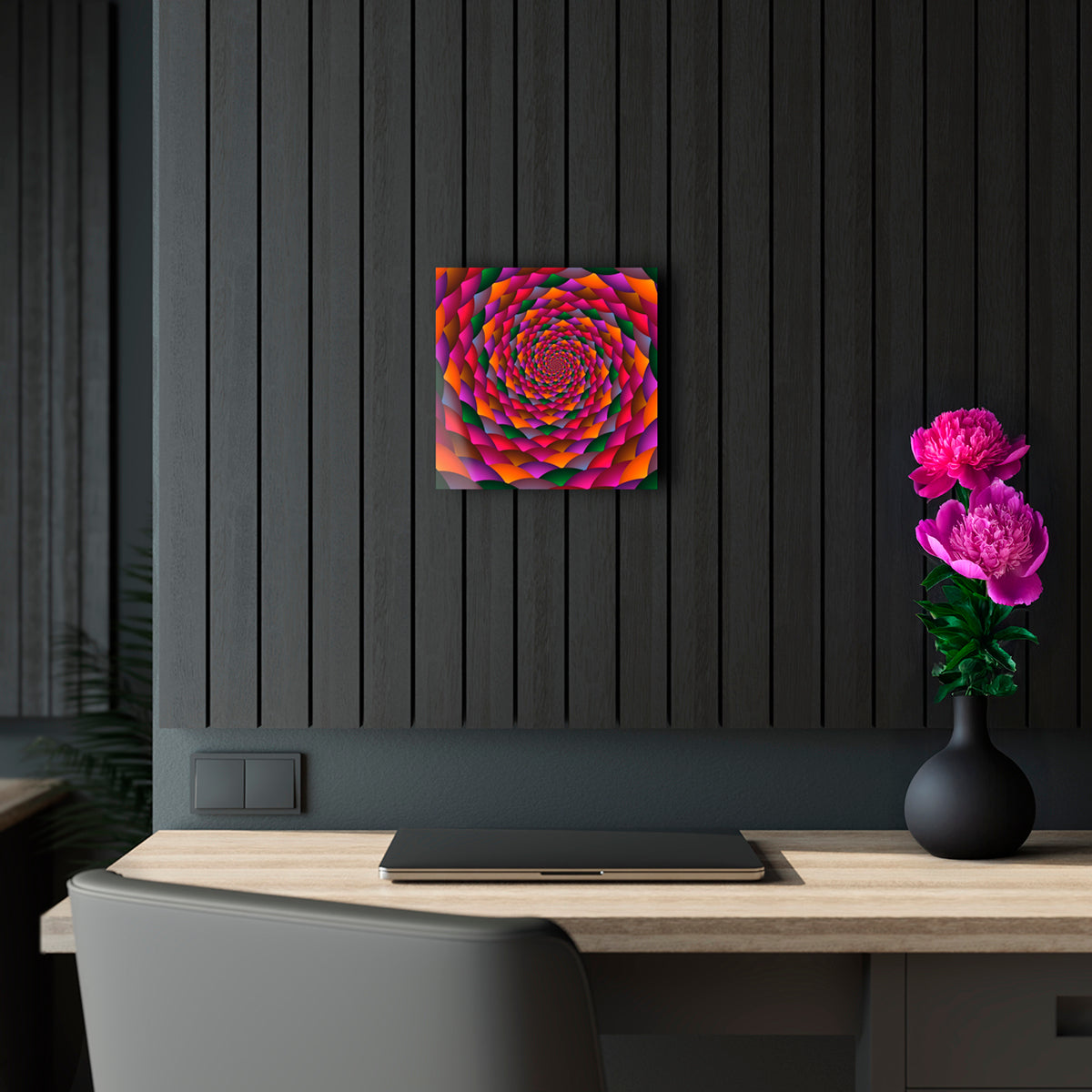 Colorful kaleidoscope. Print Under Acrylic Glass