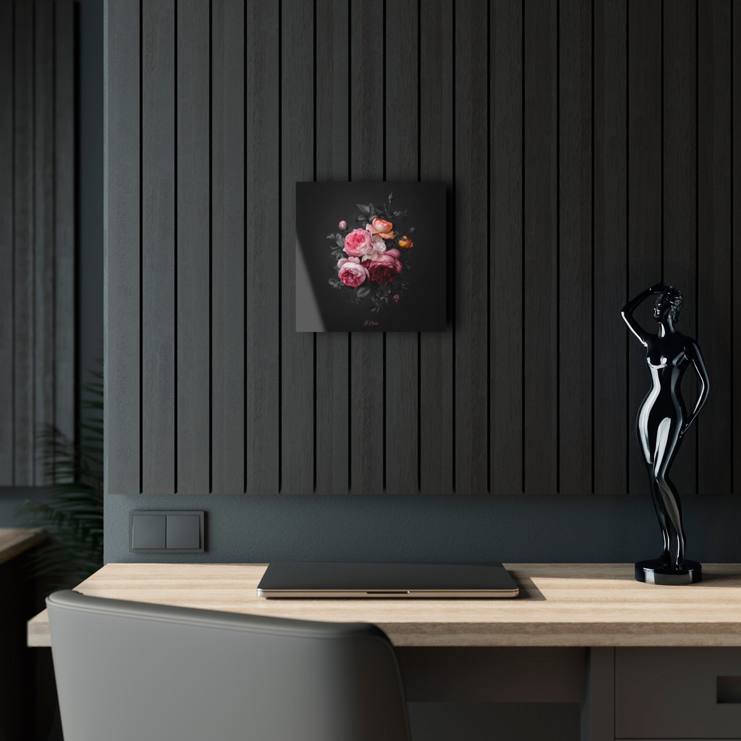 Pink flowers. ChromaLuxe HD Metal Print