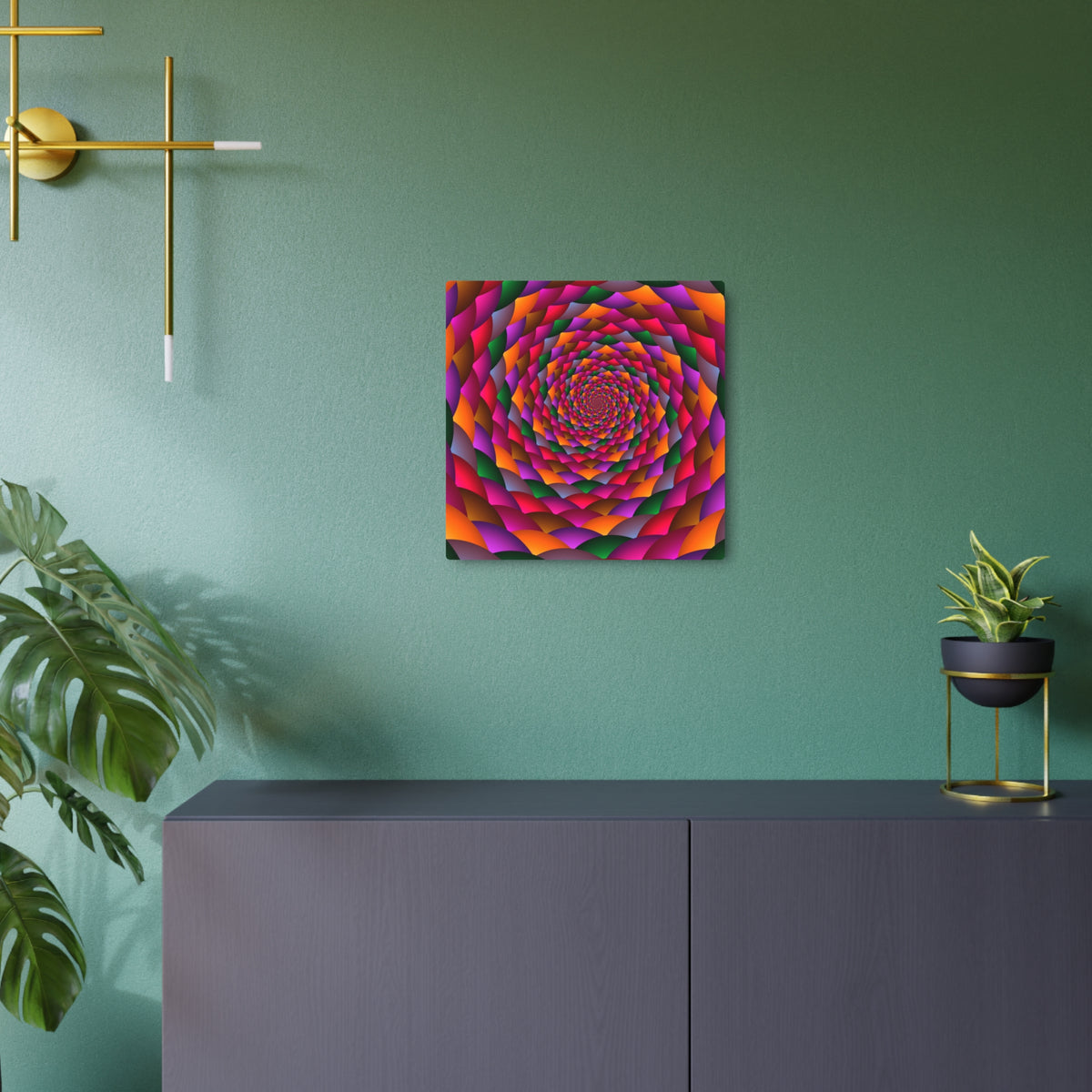 Colorful kaleidoscope. ChromaLuxe HD Metal Print