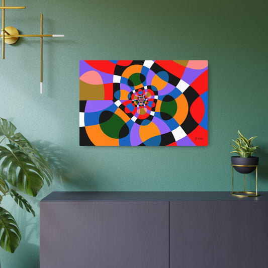 Colorful Geometry. ChromaLuxe HD Metal Print