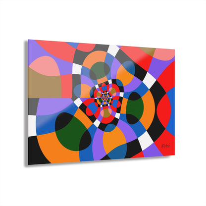 Colorful Geometry. ChromaLuxe HD Metal Print