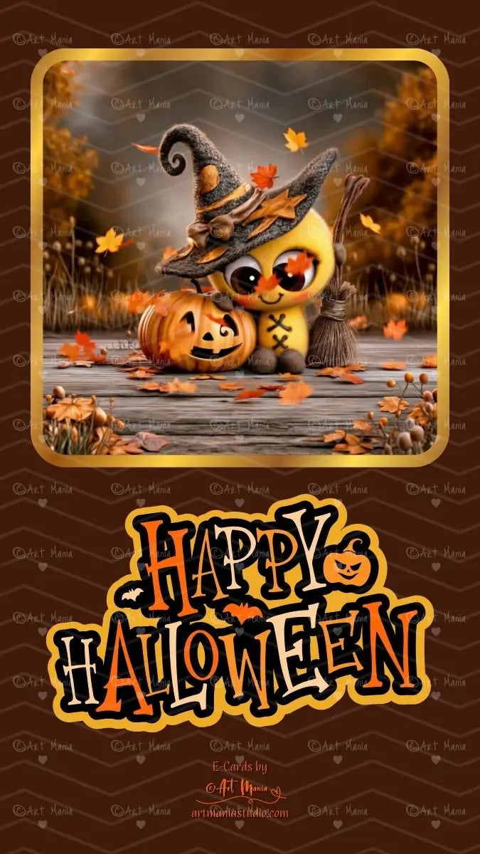 Cute Halloween. Animated E-Card