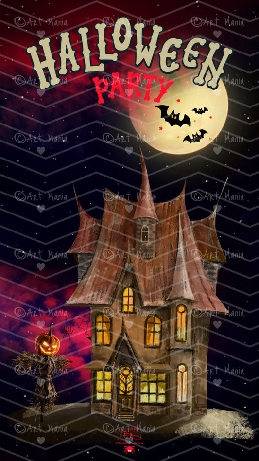 Halloween party. E-Card