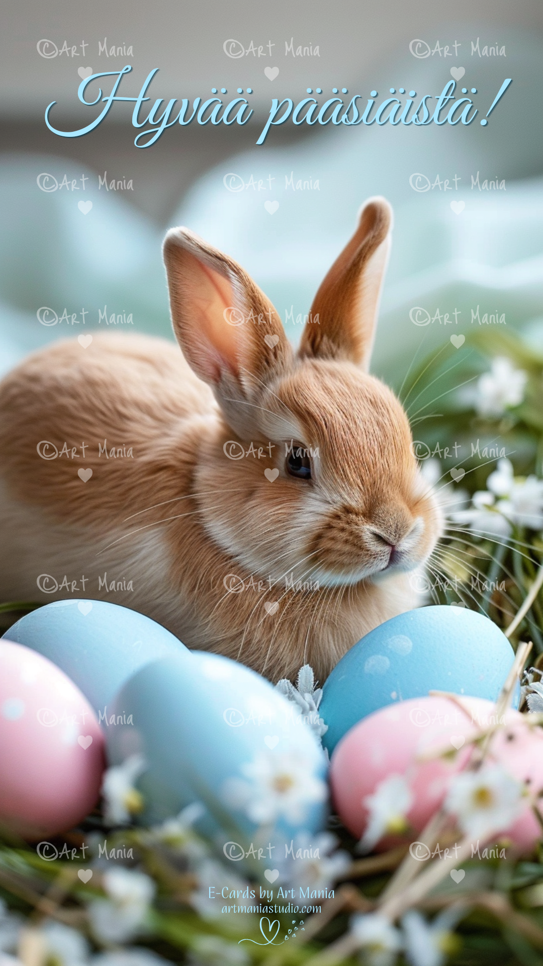 Easter rabbit. E-Card