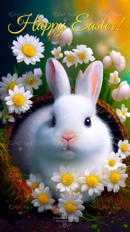 White rabbit. E-Card