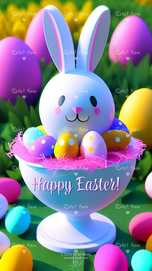 Cute bunny. E-Card
