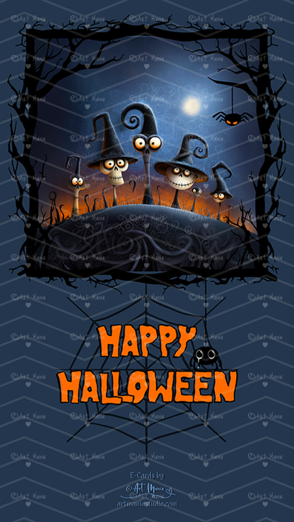 Halloween scary night. E-Card
