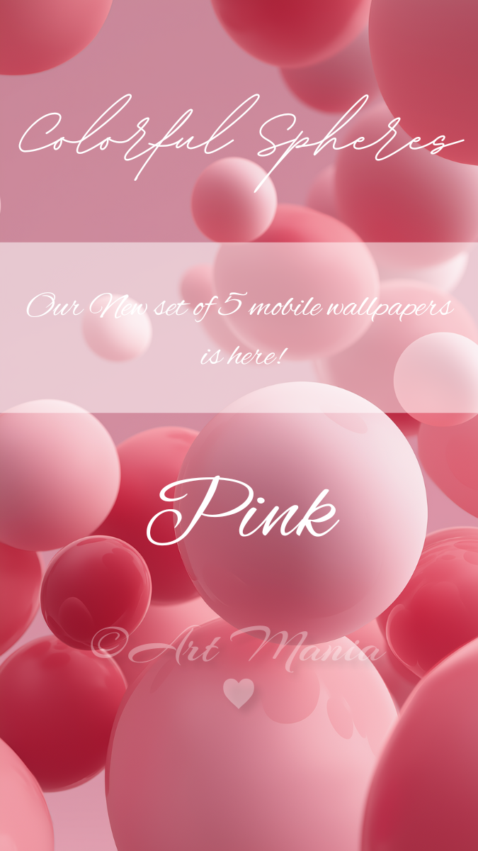 Colorful Spheres. Set of 5 Mobile Wallpapers