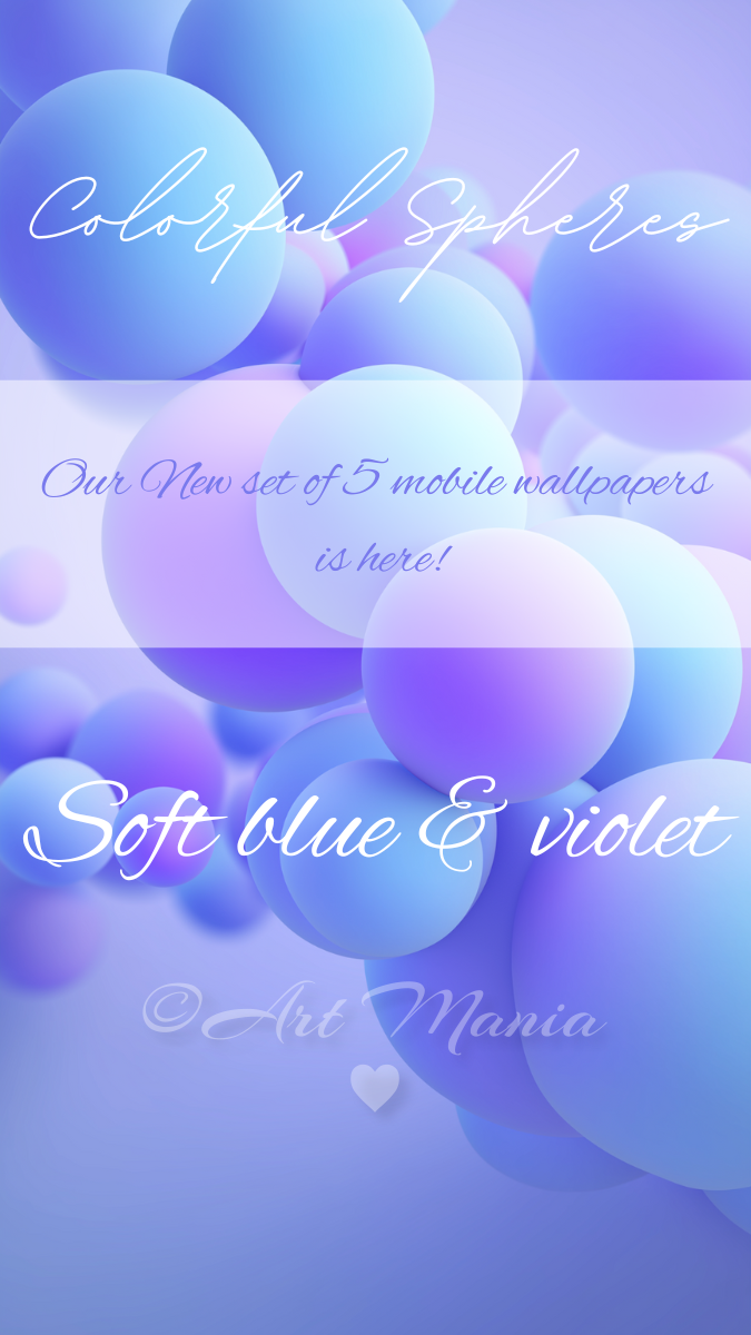 Colorful Spheres. Set of 5 Mobile Wallpapers
