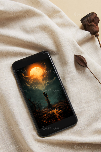 Halloween scary theme 02. Mobile wallpaper