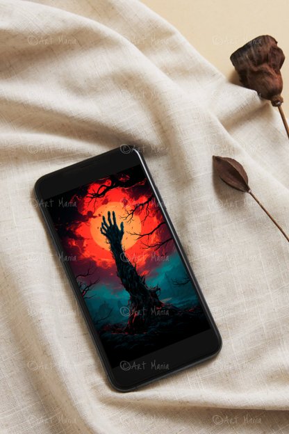 Halloween scary theme. Mobile wallpaper