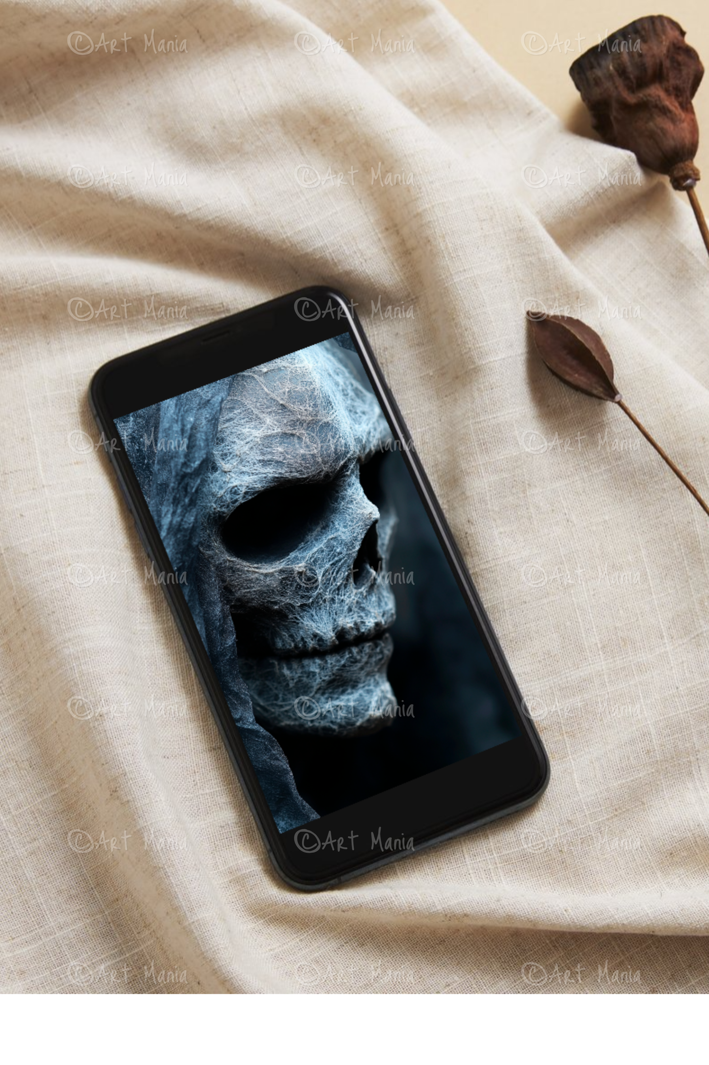 Halloween scull 02. Mobile wallpaper