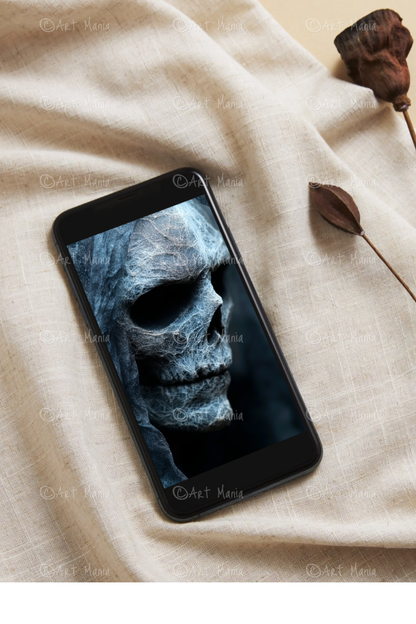 Halloween scull 02. Mobile wallpaper