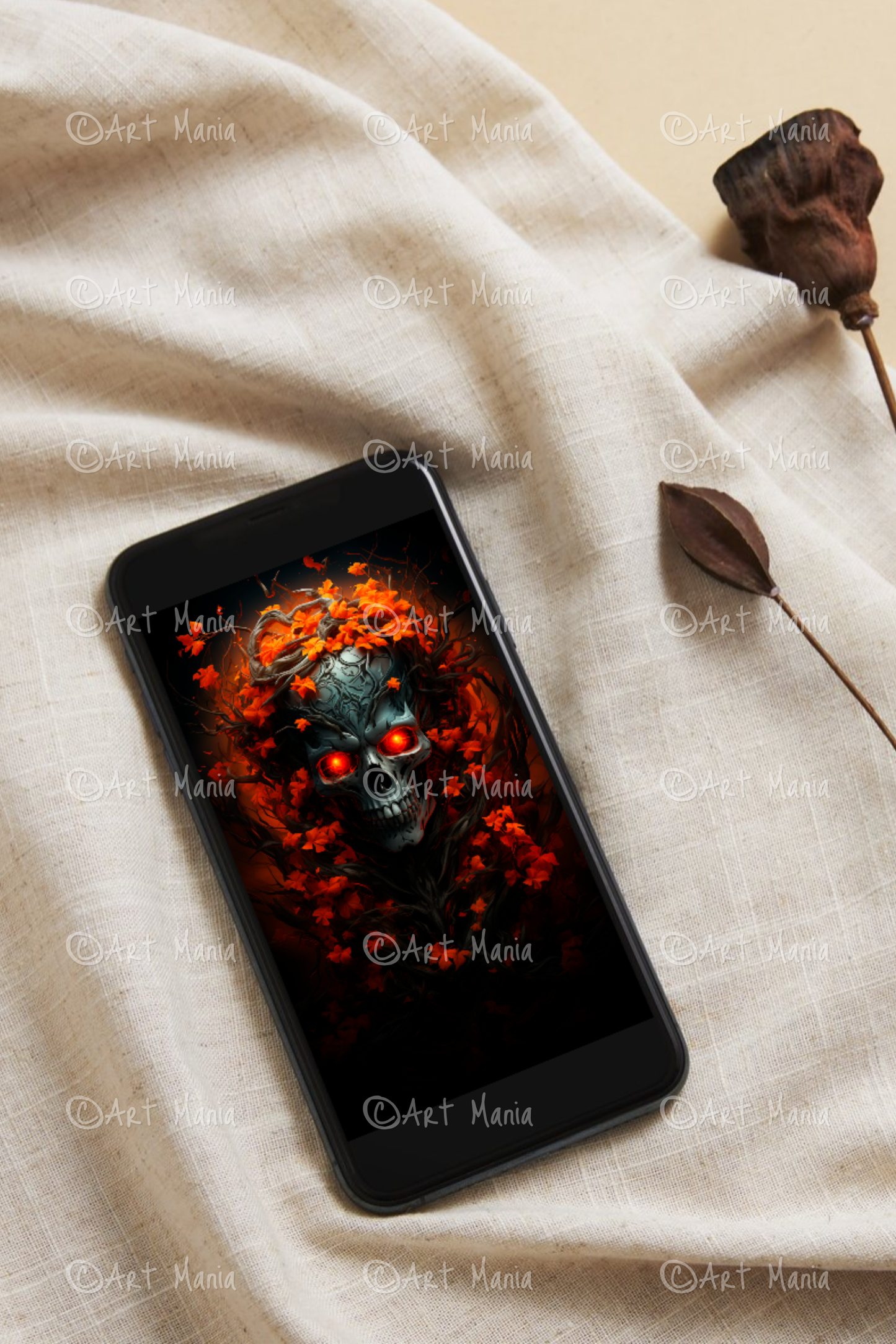 Halloween scull. Mobile wallpaper