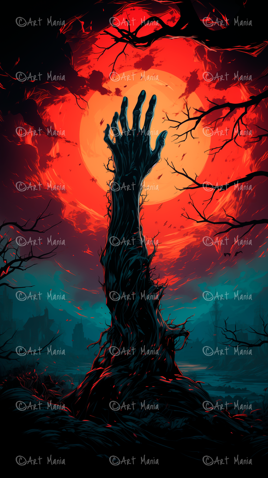 Halloween scary theme. Mobile wallpaper