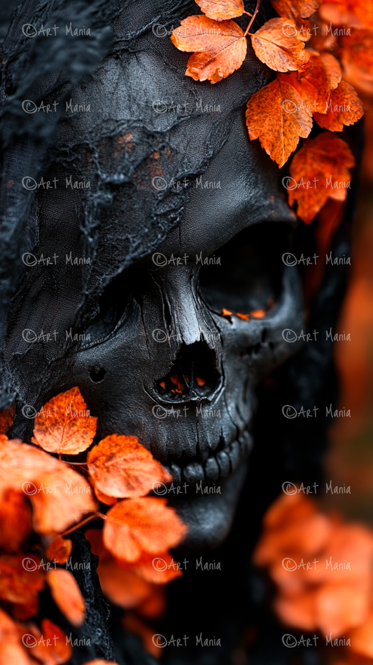 Halloween scull 03. Mobile wallpaper