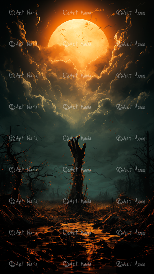 Halloween scary theme 02. Mobile wallpaper