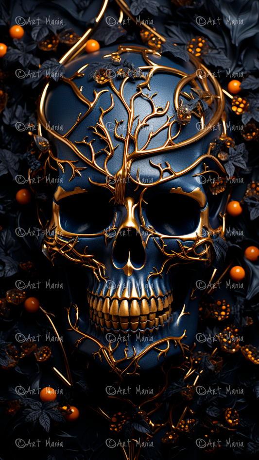 Halloween scull. Mobile wallpaper