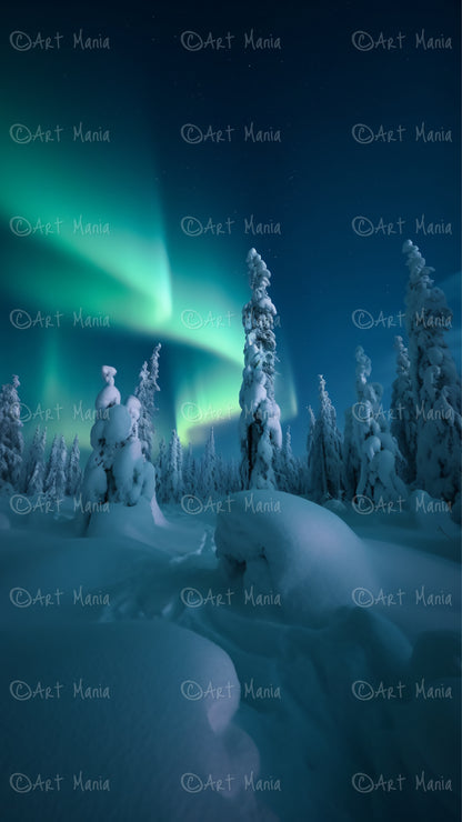 Northern lights. Mobile wallpaper