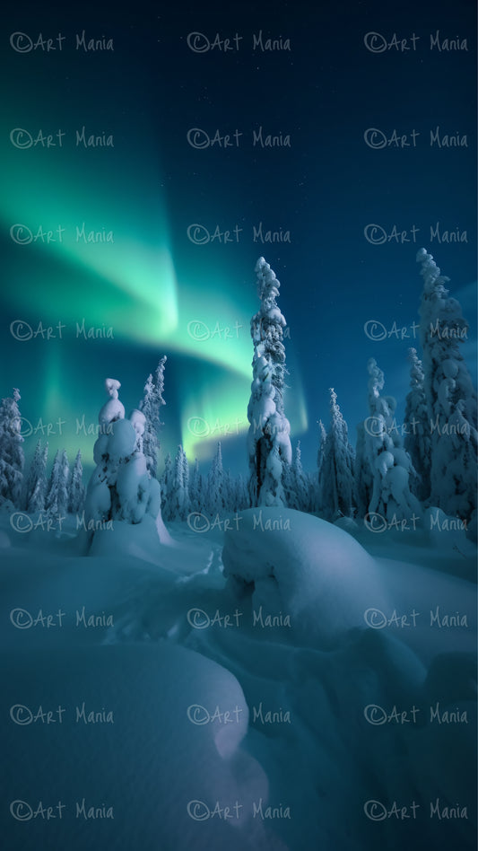 Northern lights. Mobile wallpaper