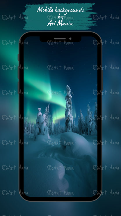 Northern lights. Mobile wallpaper