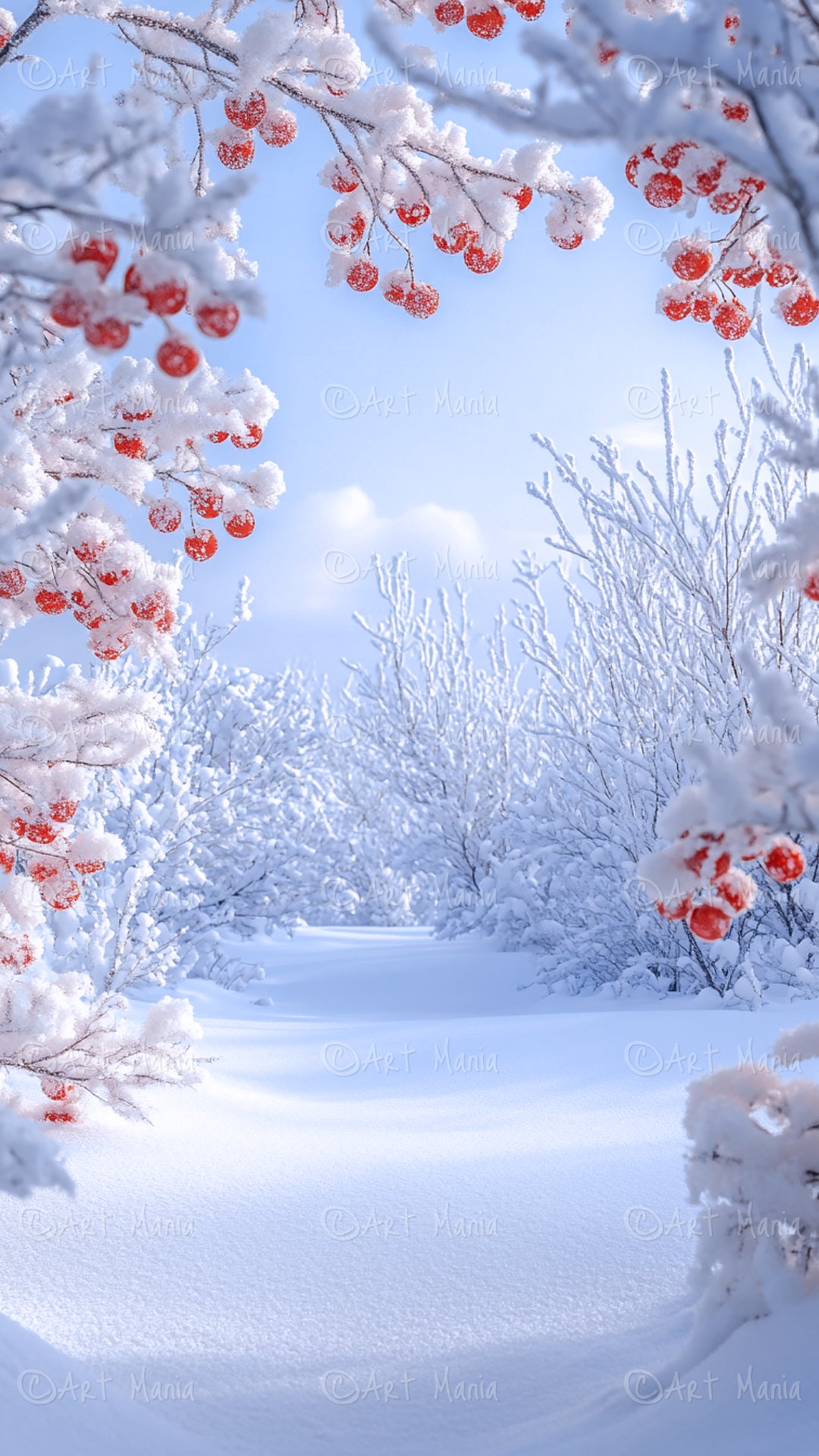 Beautiful winter. Mobile wallpaper