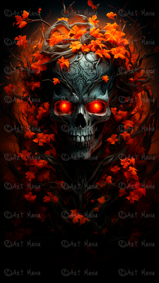 Halloween scull. Mobile wallpaper
