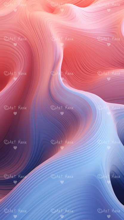 Pink with Blue. Mobile wallpapers. Set of 3 Images