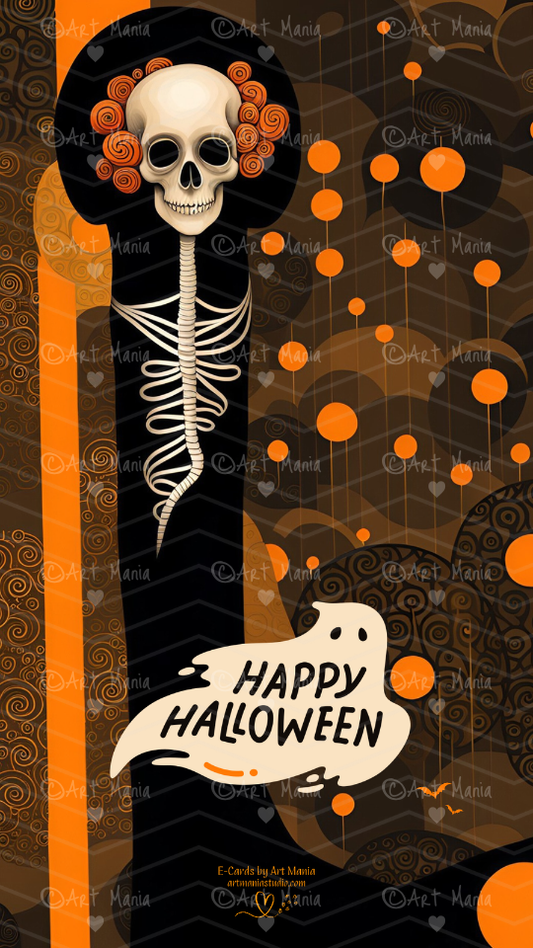 Happy Halloween Scull. E-Card