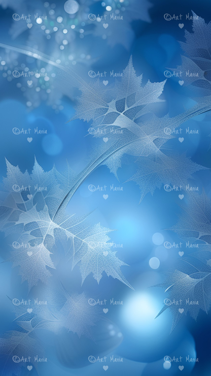 Frozen winter. Mobile wallpapers. Set of 3 Images