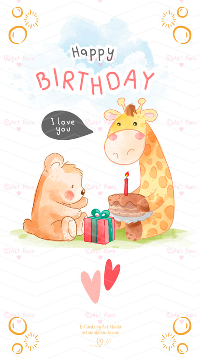 I love you. Birthday E-Card