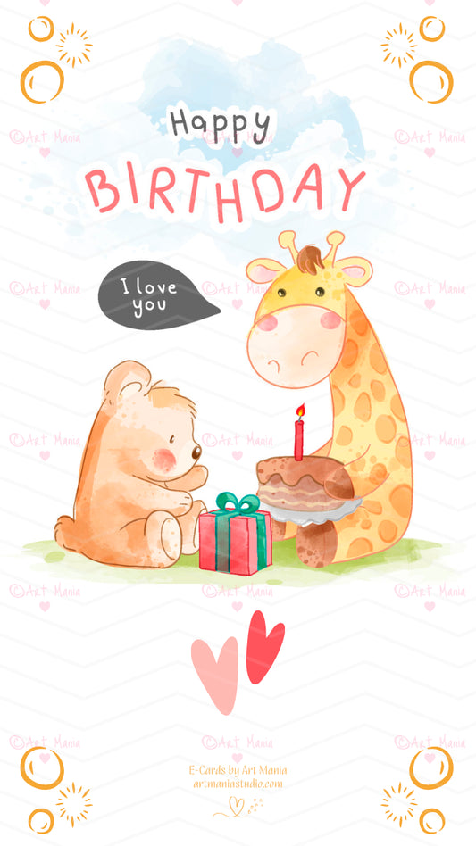 I love you. Birthday E-Card