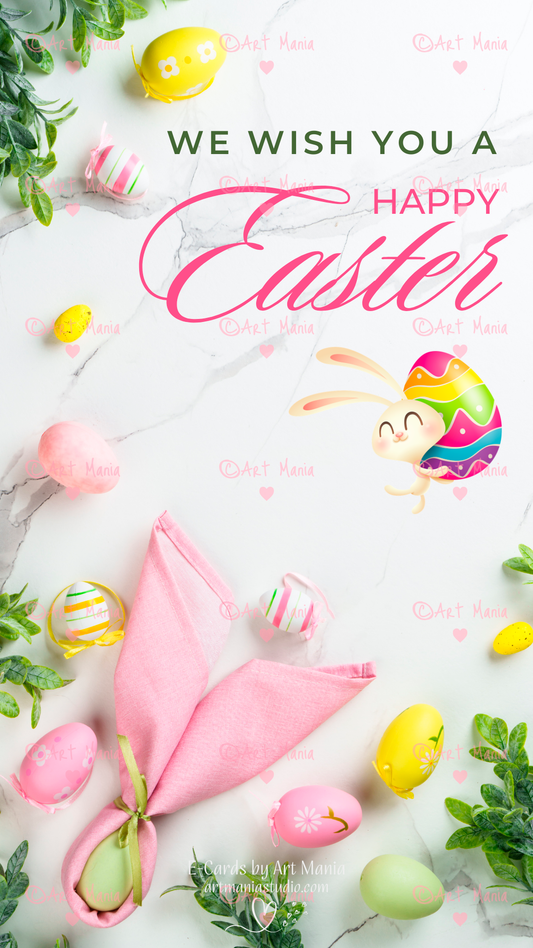 We wish you a Happy Easter. E-Card
