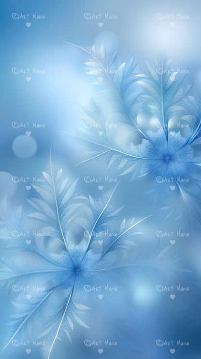 Frozen winter. Mobile wallpapers. Set of 3 Images