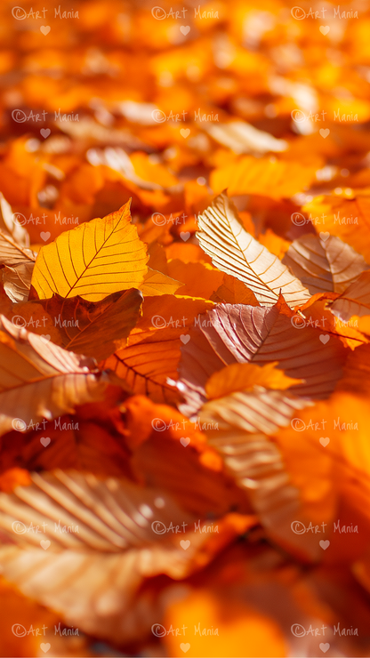 Autumn leaves. Mobile wallpapers. Set of 3 Images