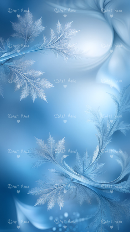 Frozen winter. Mobile wallpapers. Set of 3 Images
