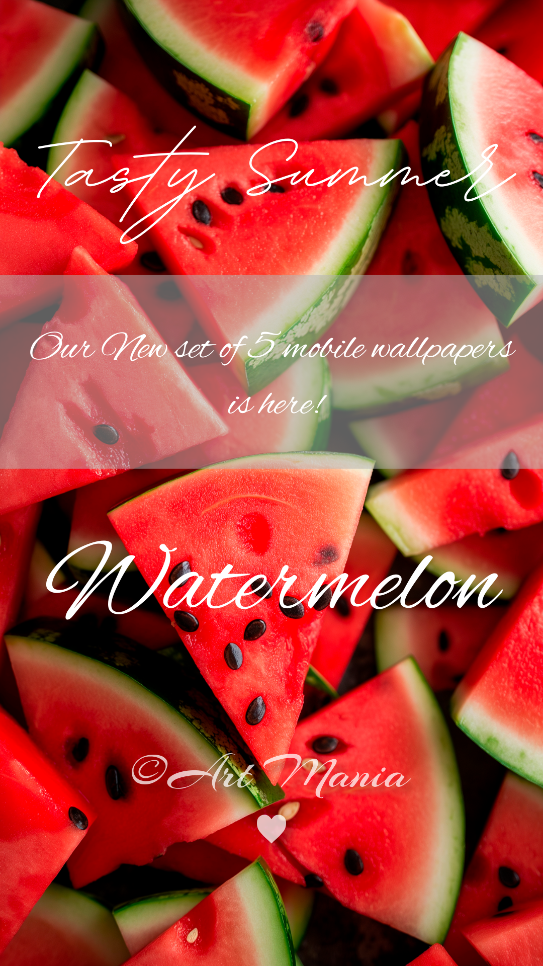 Mobile wallpapers. Tasty summer. Set of 5 pcs