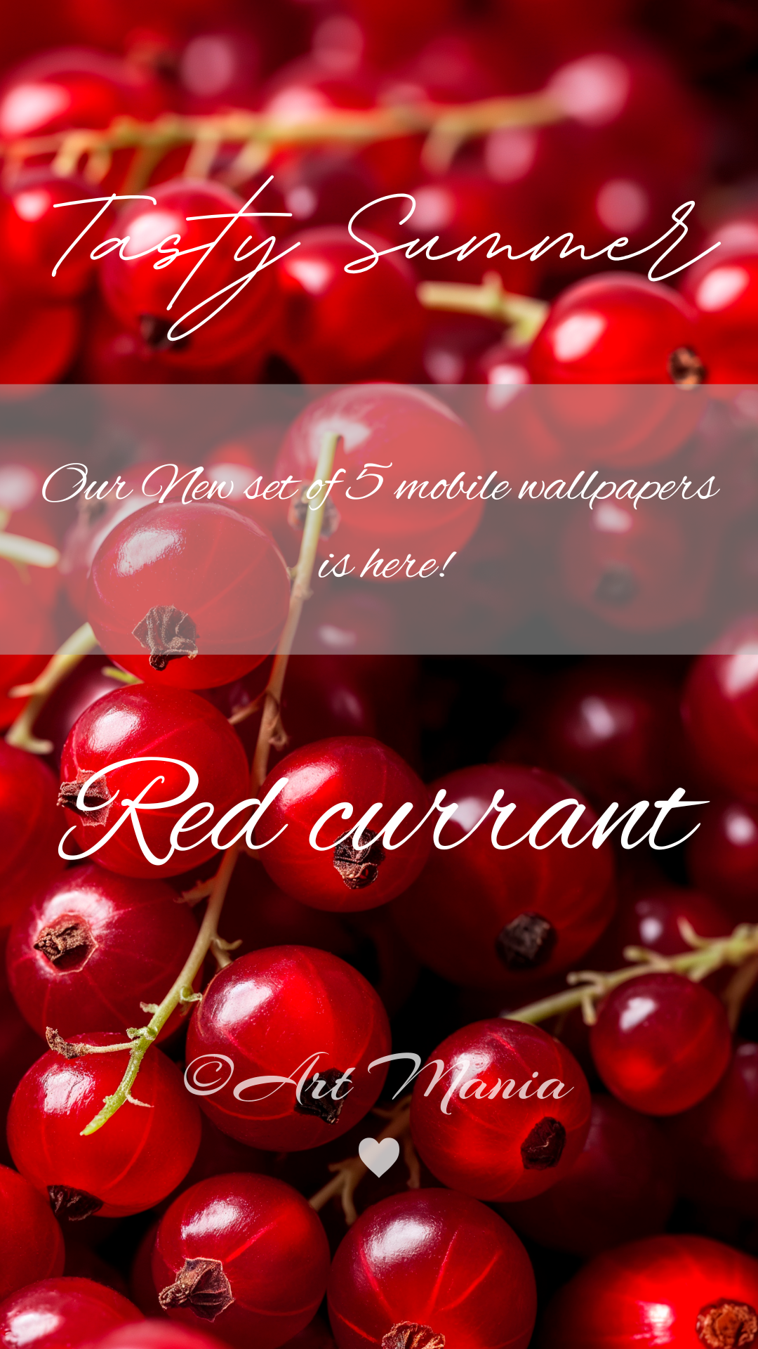 Mobile wallpapers. Tasty summer. Set of 5 pcs