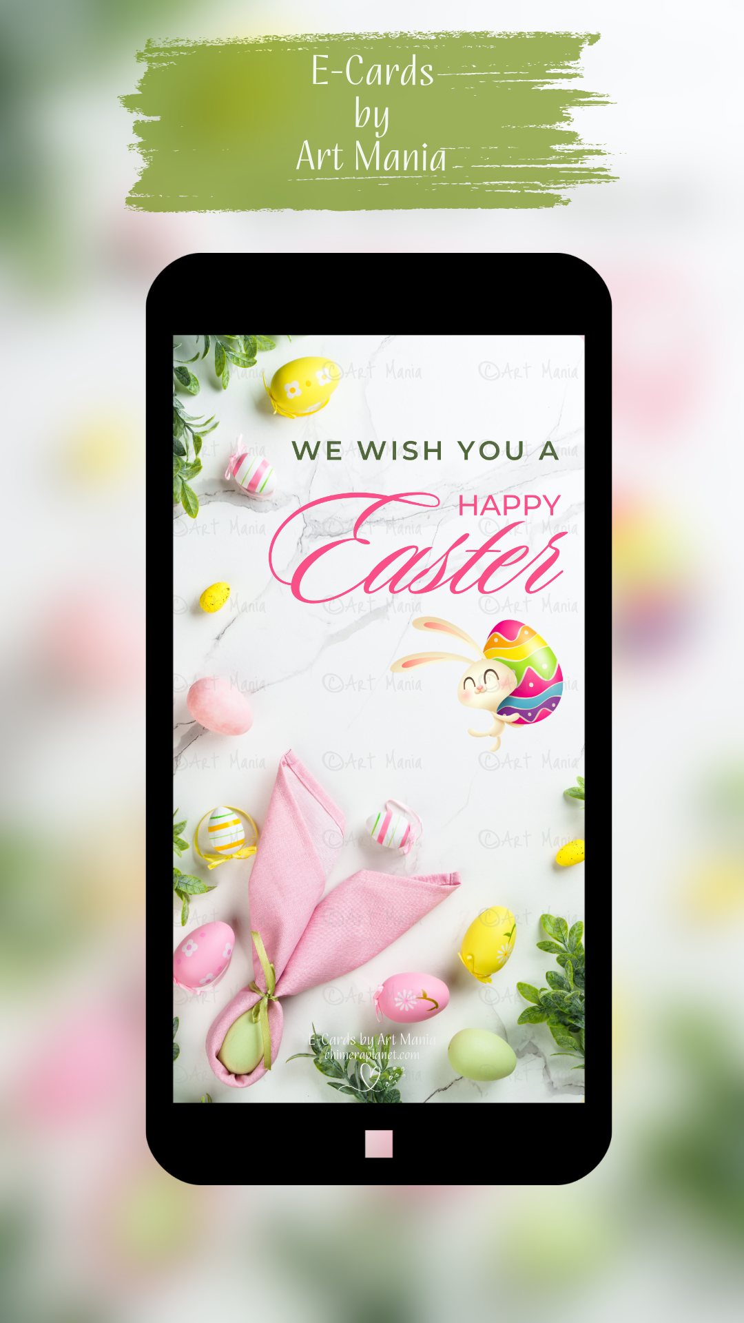 We wish you a Happy Easter. E-Card