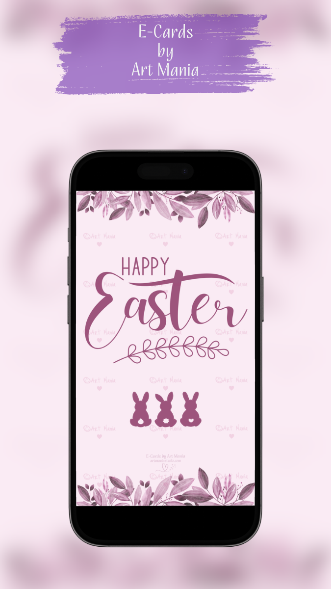 Happy Easter. Soft Pink E-Card