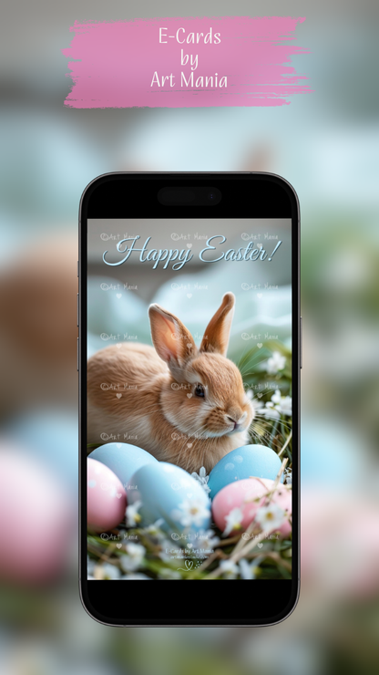 Easter rabbit. E-Card
