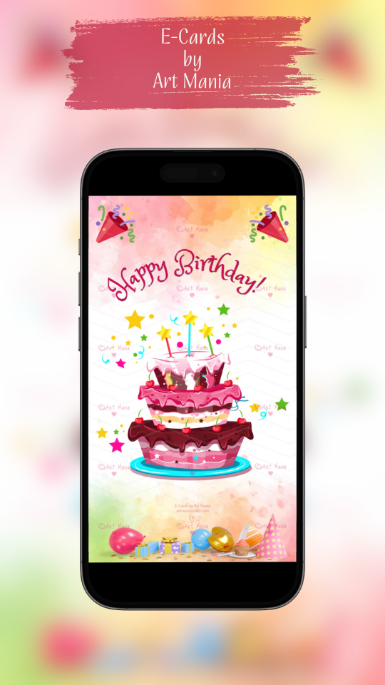 Birthday cake. Birthday E-Card
