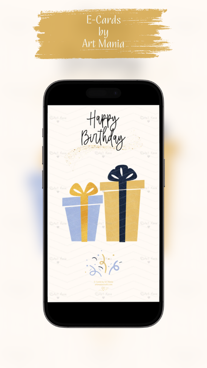 Elegant Happy Birthday E-Card